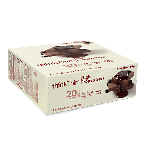 Think Products Think Thin Bar - Chocolate Fudge - 10 ea