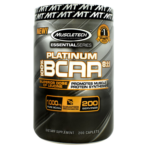 Muscletech Essential Series Platinum 100%  BCAA 8:1:1 - 200 ea