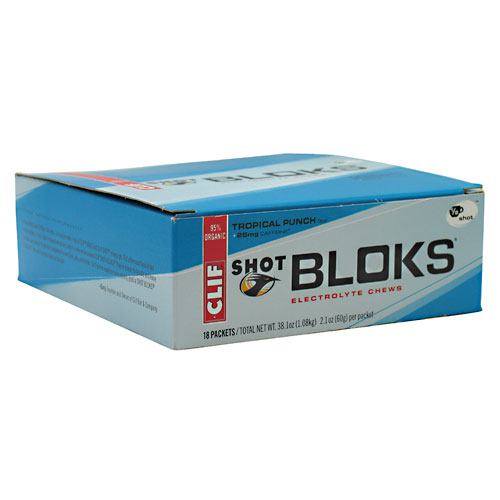 Clif Bar Shot Bloks Electrolyte Chews - Tropical Punch - 18 ea