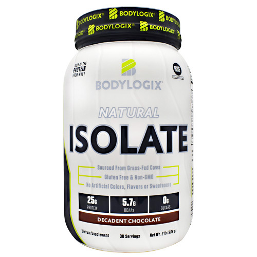 BodyLogix Natural Isolate Protein - Decadent Chocolate - 2 lbs
