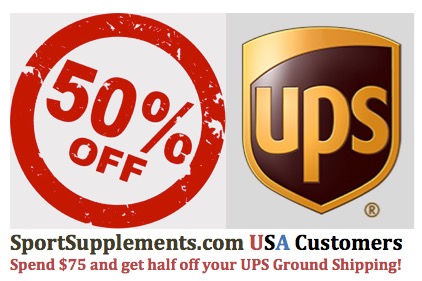 Savings on USA UPS Shipping for Discount Sport Nutrition Customers