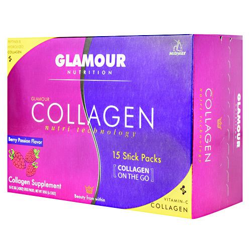 Midway Labs Glamour Nutrition Collagen - Berry Passion - 15 ea