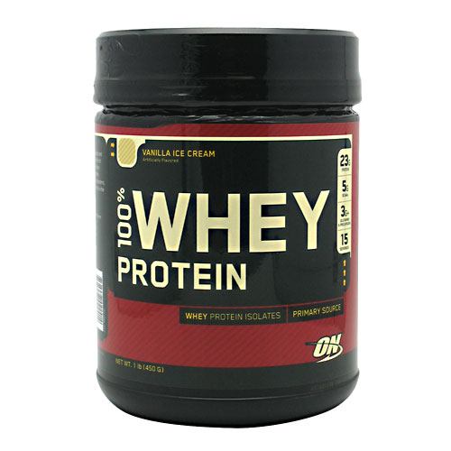 Optimum Nutrition 100% Whey Protein - Vanilla Ice Cream - 1 lb