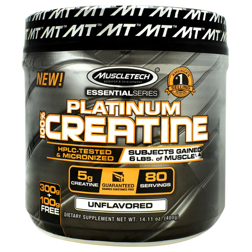 Muscletech Essential Series Platinum 100%Creatine - Unflavored - 80 ea