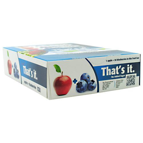 Thats It Nutrition Thats it Bar - Apple + Blueberry - 12 ea