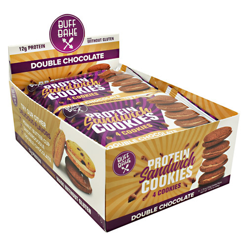 Buff Bake Protein Sandwich Cookies - Double Chocolate - 8 ea