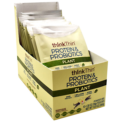 Think Products Plant Protein & Probiotics - Madagascar Vanilla Bean - 10 ea