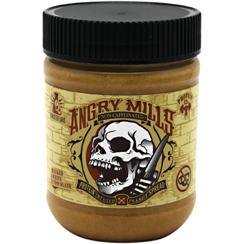 Sinister Labs Non-Caffeinated Angry Mills Peanut Spread - Wicked White Chocolate - 12 oz