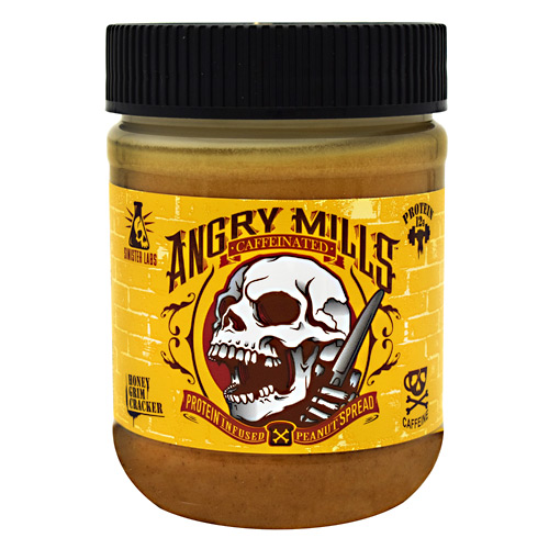 Sinister Labs Caffeinated Angry Mills Peanut Spread - Honey Grim Cracker - 12 oz