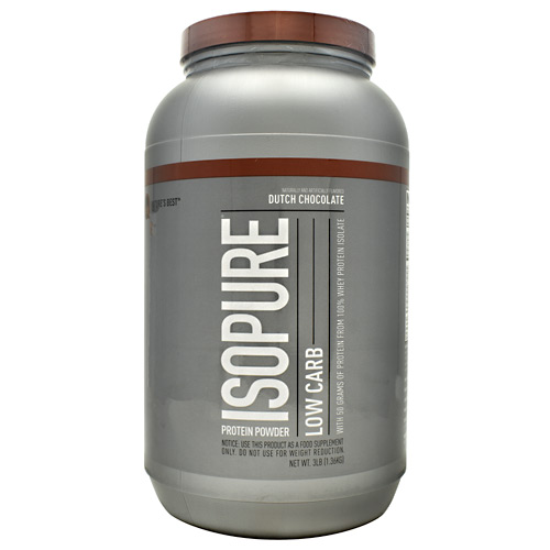 Natures Best Low Carb Isopure - Dutch Chocolate - 3 lb