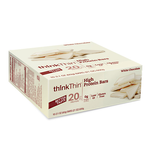 Think Products Think Thin Bar - White Chocolate - 10 ea