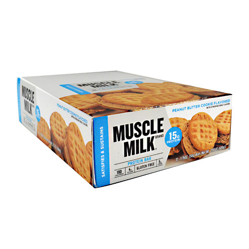 Cytosport Blue Muscle Milk Bar - Peanut Butter Cookie - 12 ea