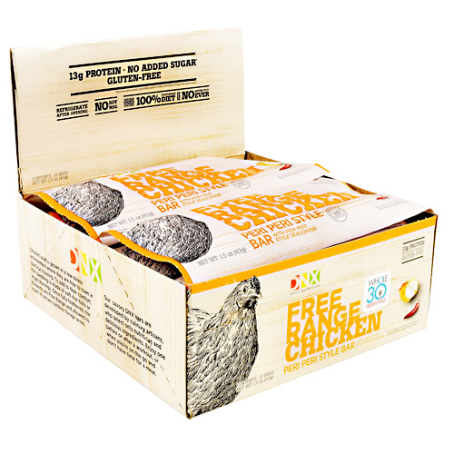 DNX Bars Free Range Chicken Bar - Peri Peri Style - 12 ea