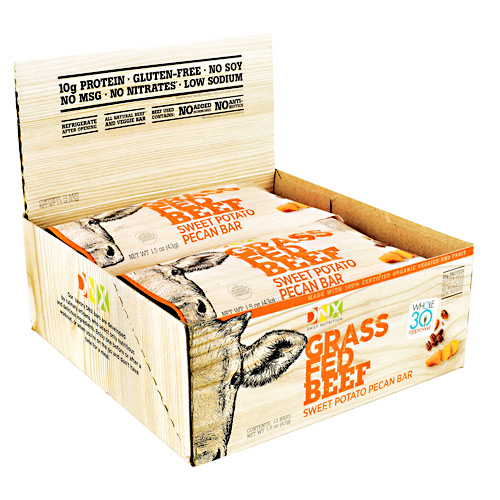 DNX Bars Grass Fed Beef Bar - Sweet Potato Pecan - 12 ea