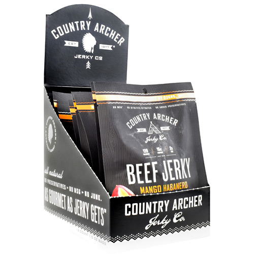 Country Archer Grass Fed Beef Jerky - Mango Habanero - 12 ea