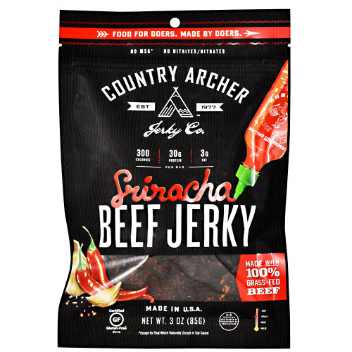 Country Archer Grass Fed Beef Jerky - Sriracha - 3 oz