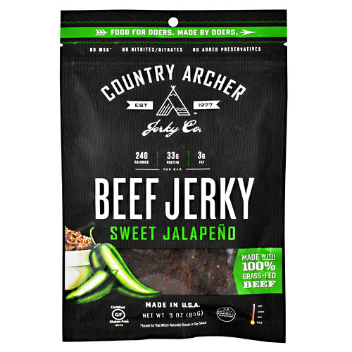 Country Archer Grass Fed Beef Jerky - Sweet Jalapeno - 3 oz
