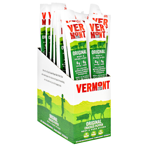 Vermont Smoked Meats Beef & Pork Sticks - Original Cracked Pepper - 24 ea