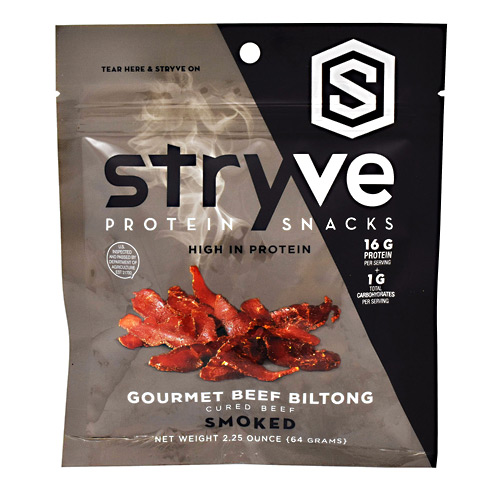 Stryve Foods Protein Snacks Gourmet Beef Biltong - Smoked - 2.25 oz