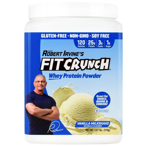 Fit Crunch Bars Whey Protein Powder - Vanilla Milkshake - 18 ea