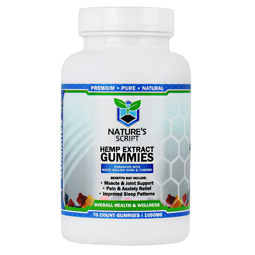 Natures Script Hemp Extract Gummies - 70 ea