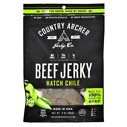 Country Archer Grass Fed Beef Jerky - Hatch Chile - 3 oz