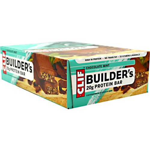 Clif Bar Builders Cocoa Dipped Double Decker Crisp Bar - Chocolate Mint - 12 ea