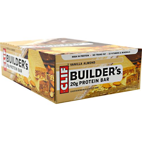 Clif Bar Builders Cocoa Dipped Double Decker Crisp Bar - Vanilla Almond - 12 ea