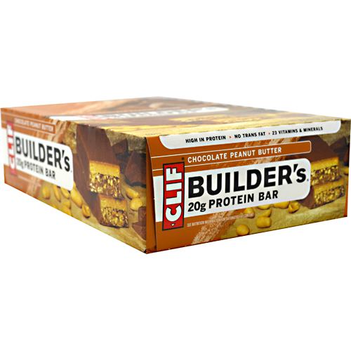 Clif Bar Builders Cocoa Dipped Double Decker Crisp Bar - Chocolate Peanut Butter - 12 ea