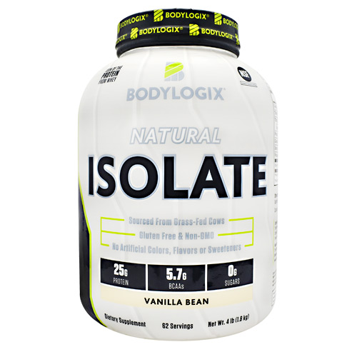 BodyLogix Natural Isolate Protein - Vanilla Bean - 4 lbs