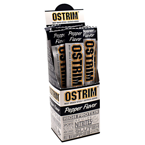 Ostrim Beef & Ostrich Snack Stick - Pepper - 10 ea