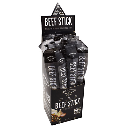 Country Archer Grass Fed Beef Sticks - Original - 24 ea