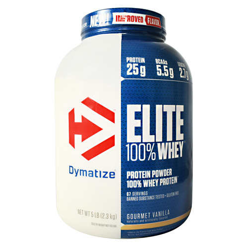 Dymatize Elite 100% Whey - Gourmet Vanilla - 5 lb