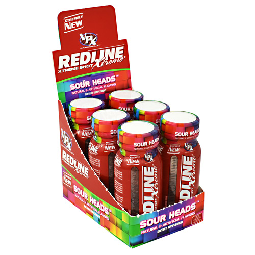 VPX Redline Xtreme Shot - Sour Heads - 24 ea