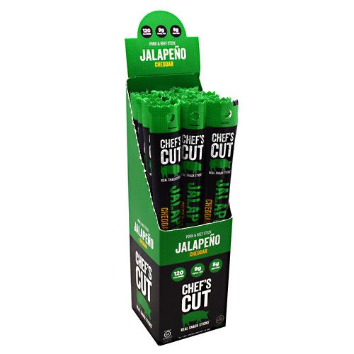 Chefs Cut Real Jerky Pork & Beef Stick Real Snack Sticks - Jalapeno - 16 ea