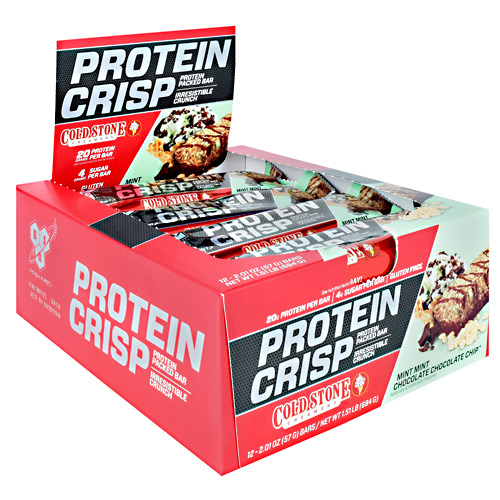 BSN Cold Stone Creamery Protein Crisps - Mint Mint Chocolate Chocolate Chip - 12 ea