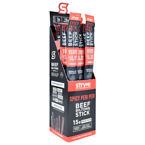 Stryve Foods Biltong Beef Stick - Spicy Peri Peri - 12 ea