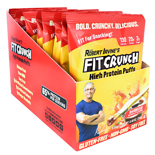 Fit Crunch Bars High Protein Puffs - Barbecue - 8 ea