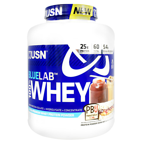 Usn Blue Lab 100% Whey - Peanut Butter and Jelly - 4.5 lb