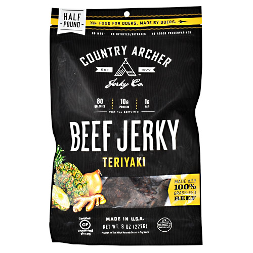 Country Archer Grass Fed Beef Jerky - Teriyaki - 8 oz