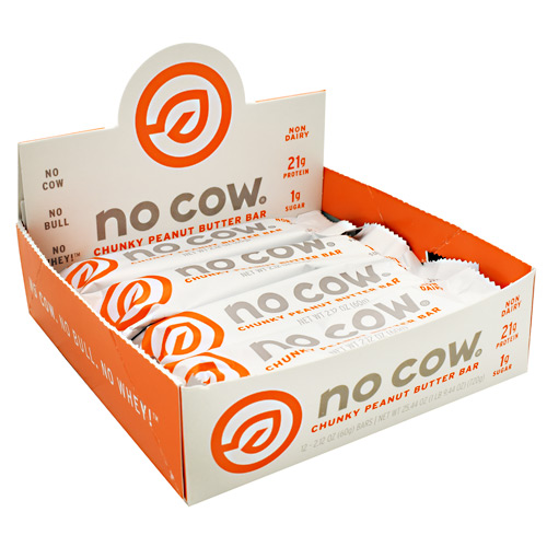 No Cow No Cow Bar - Chunky Peanut Butter - 12 ea