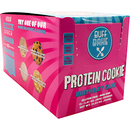 Buff Bake Protein Cookie - Birthday Cake - 12 ea