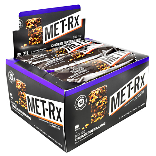 Met-Rx USA Big 100 Bar - Chocolate Toasted Almond - 9 ea