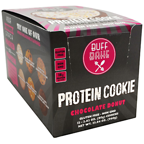 Buff Bake Protein Cookie - Chocolate Donut - 12 ea