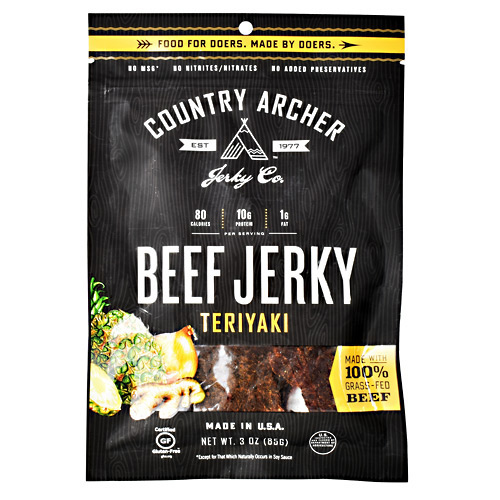 Country Archer Grass Fed Beef Jerky - Teriyaki - 3 oz