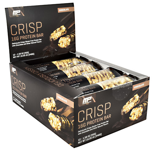 MusclePharm Combat Series Crisp Protein Bar - Chocolate - 12 ea