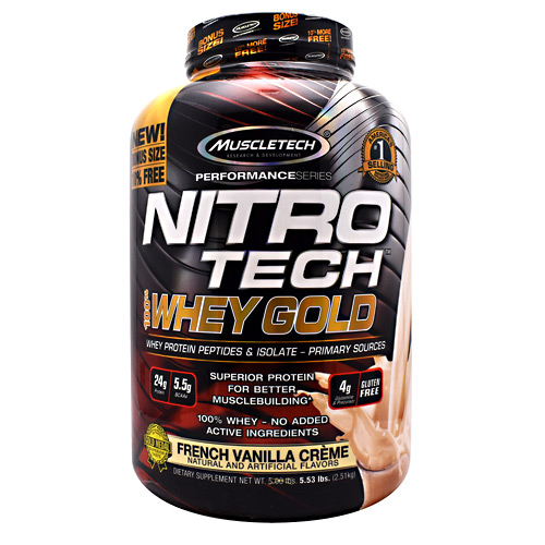 Muscletech Performance Series Nitro Tech 100% Whey Gold - French Vanilla Creme - 5.53 lb