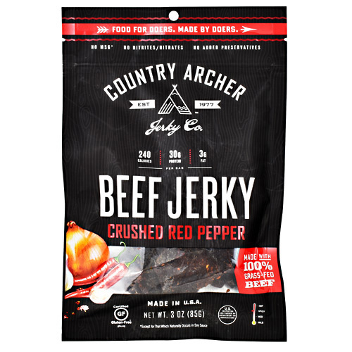 Country Archer Grass Fed Beef Jerky - Crushed Red Pepper - 3 oz
