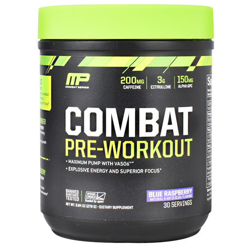 MusclePharm Combat Series Combat Pre-Workout - Blue Raspberry - 30 ea