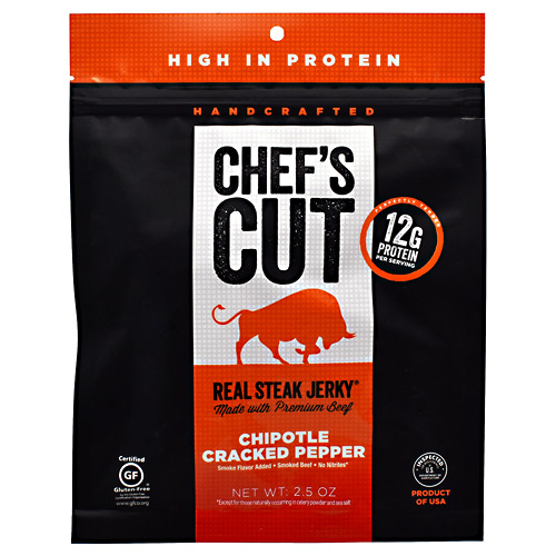 Chefs Cut Real Jerky Real Steak Jerky - Chipotle Cracked Pepper - 2.5 oz